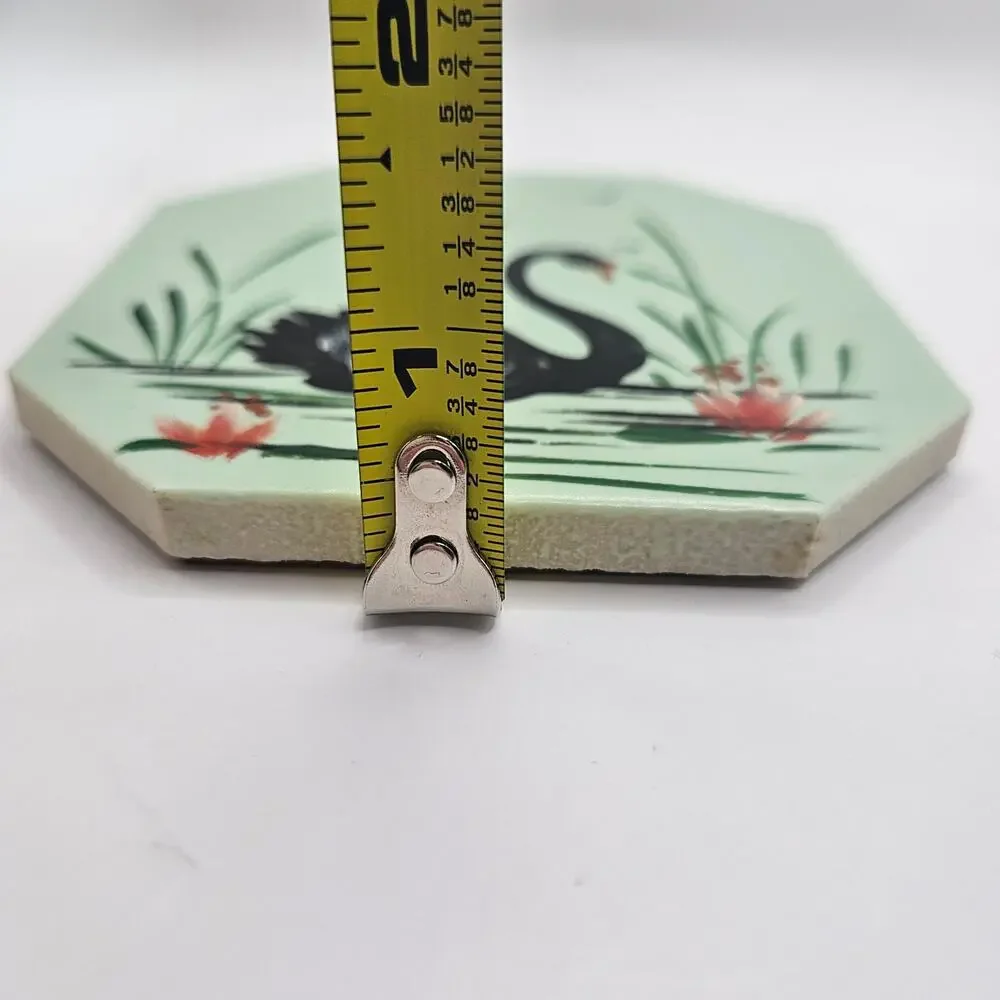 1946 Alpena Michigan Folk Art Swan Plaques Set of 2 - Picture 11 of 12